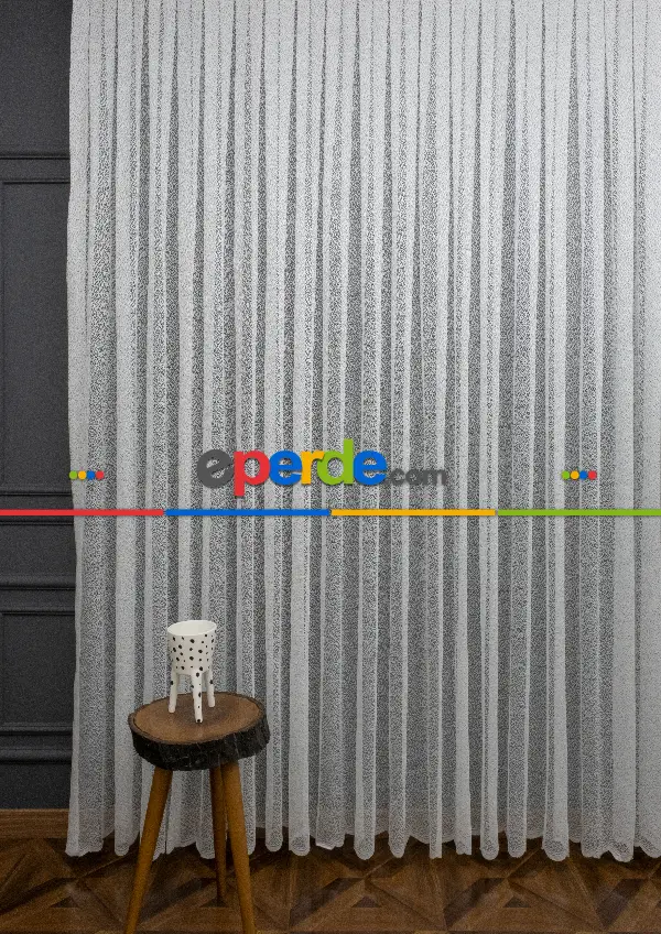 Mutfak Tül Perde - Spor Desenli Fransız Danteli Örme Tül Perde