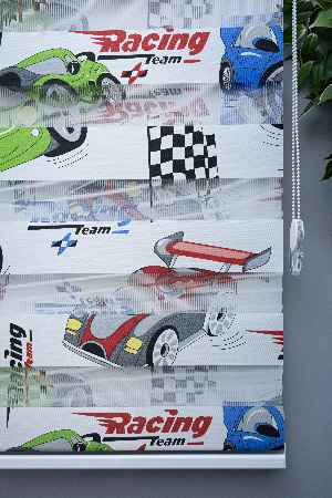 Zebra Perde Dijital Baskılı Arabalı Zebra Perde 1.kalite Baskı 1.sınıf İşçilik A Kalite Kumaş- Çok Renkli 3