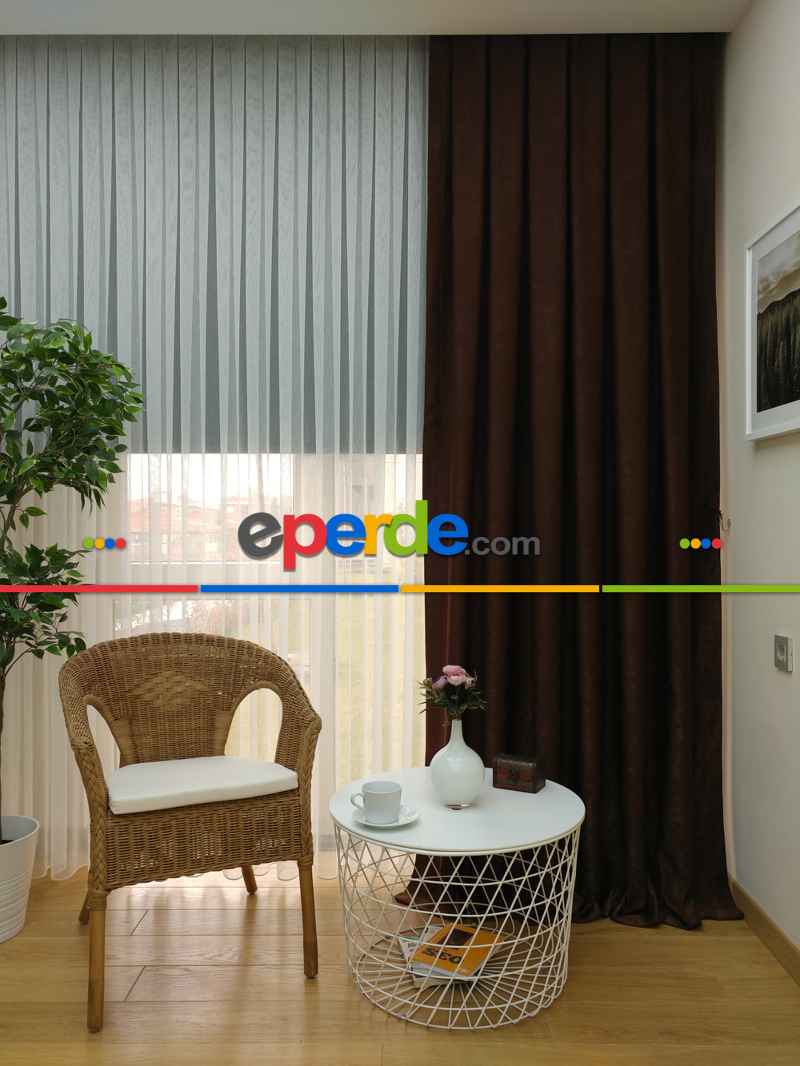 Soft Fon Perde- Kahve