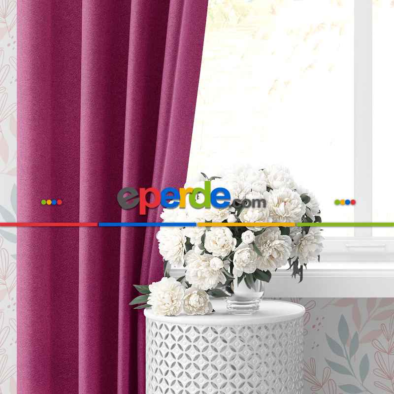 Blackout Karartma Tek Kanat Fon Perde Fuşya