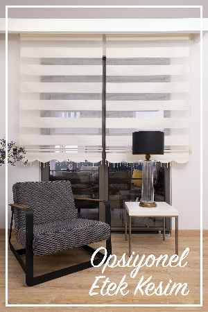 Plise Zebra Perde (1.kalite %100 Orijinal Ürün)- Beyaz-ekru