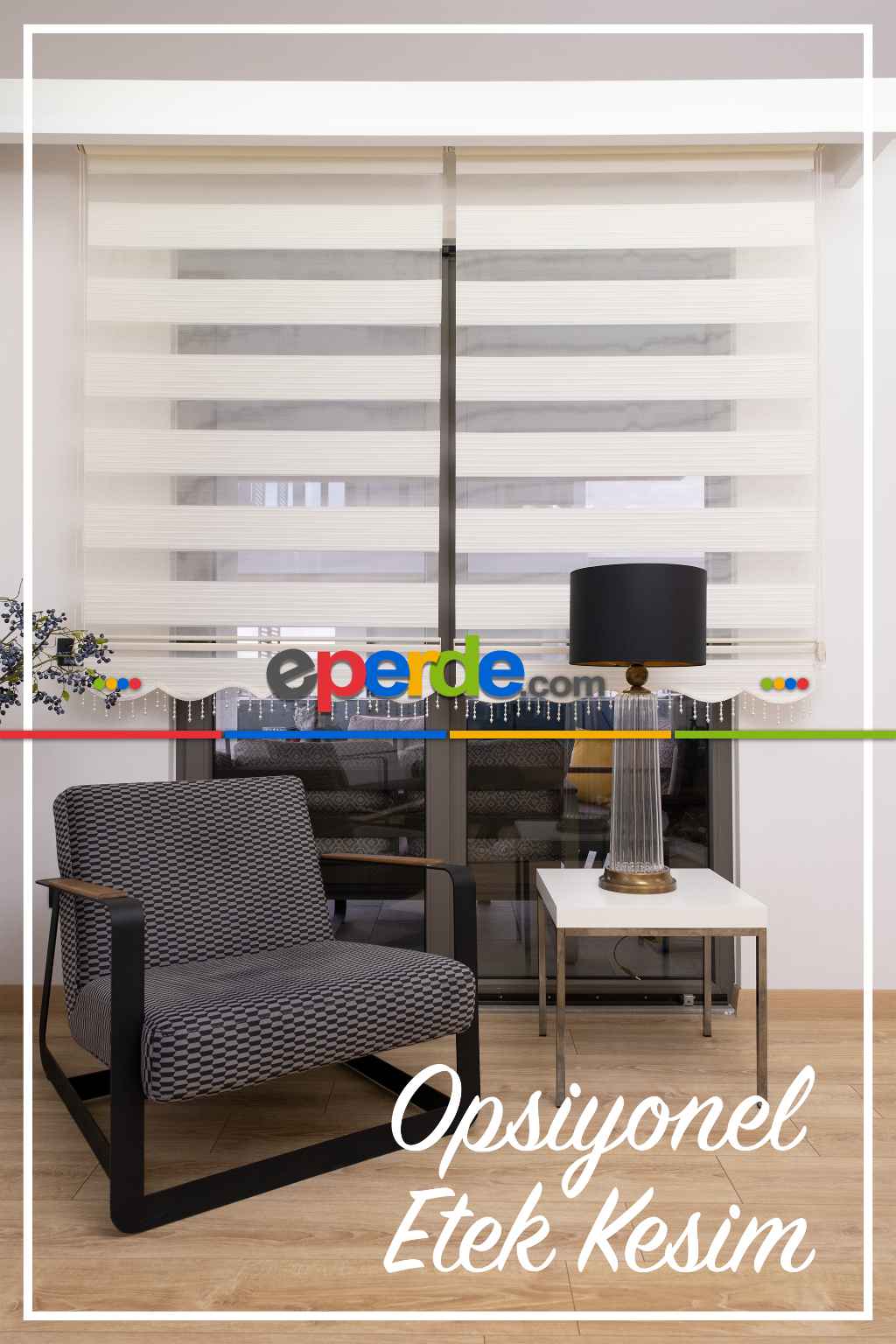 Plise Zebra Perde (1.kalite %100 Orijinal Ürün)- Beyaz-ekru