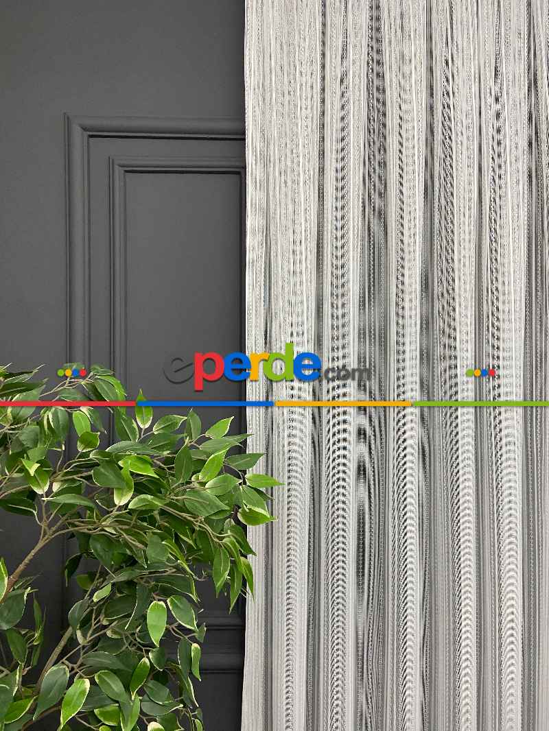 Fransız Dantel Tül 2025 Örme Tül Perde - Ekru Kırık Beyaz