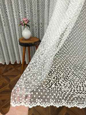 Çocuk Odası Örme Tül- Ekru