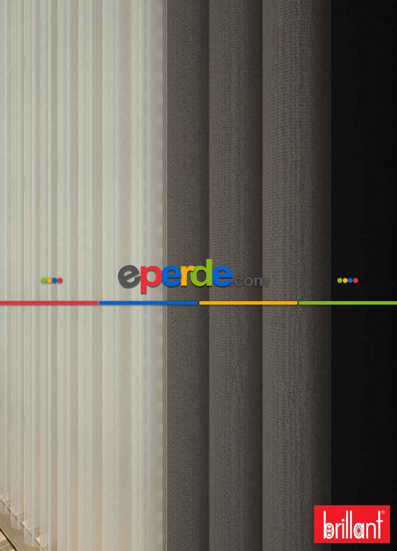 Brillant Akıllı Tül Siyah-bronz Kahve Perde Tül Dikey Zebra Perde Düz 1. Kalite