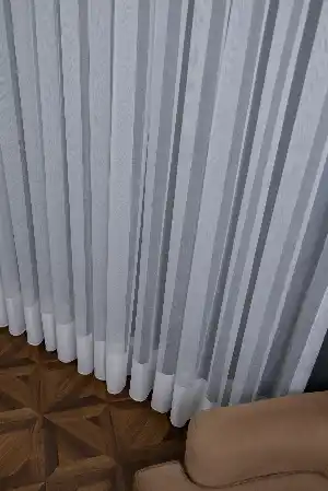 Etek Bantlı Dökümlü Ütü İstemeyen Tül - İtinalı Dikiş Garantisi - Kurşunlu Tül