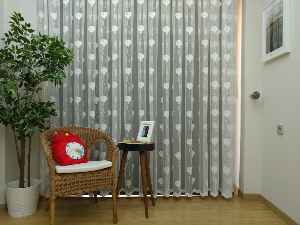 Çocuk Odası Tül Perde - Balon Desenli Örme Tül Perde- Ekru