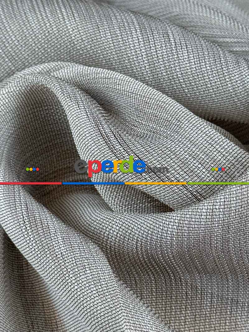 Vizon Kahve Keten Düz Tül Perde - Ağır Gramajlı Premium