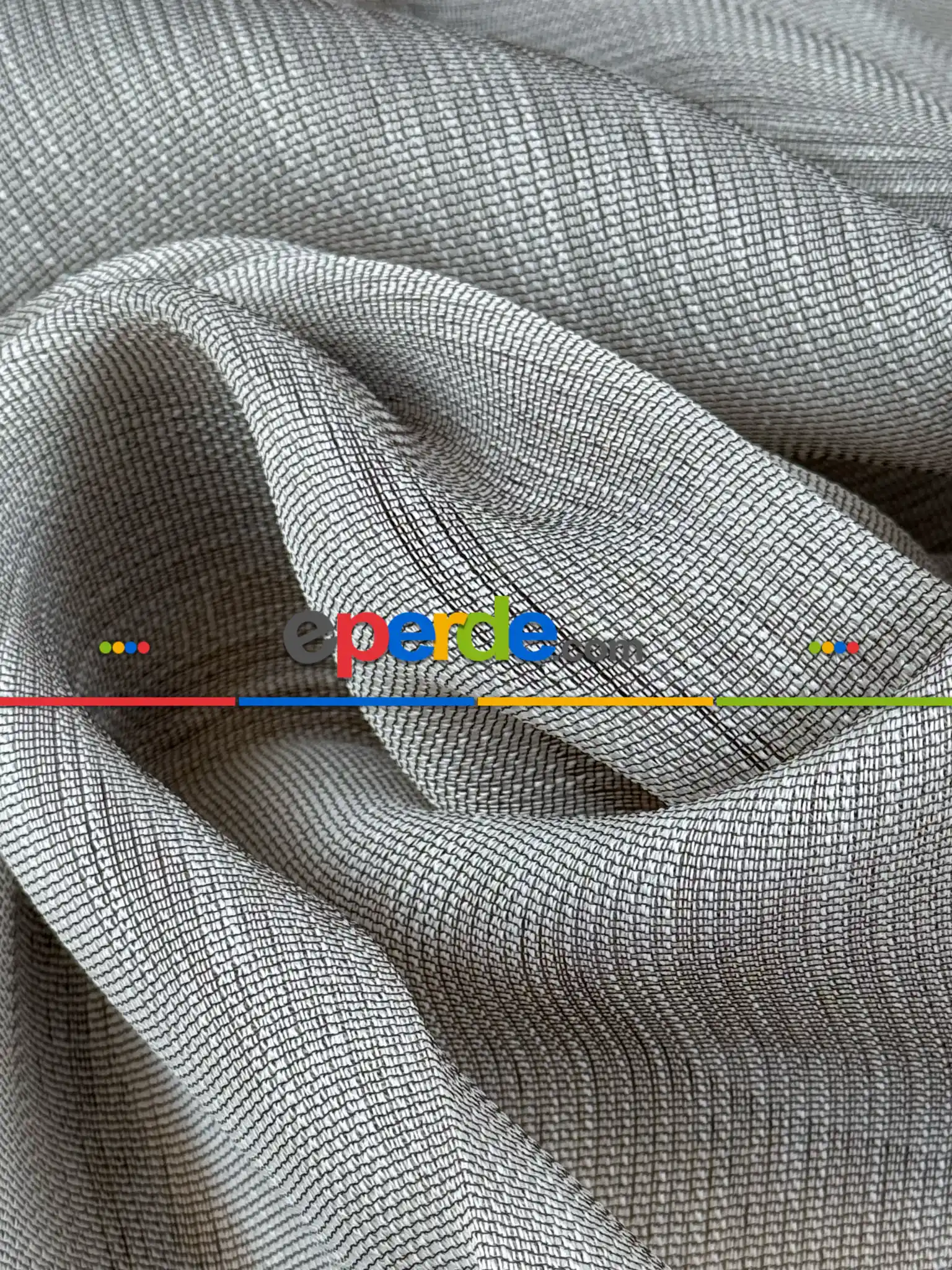 Vizon Kahve Keten Düz Tül Perde - Ağır Gramajlı Premium