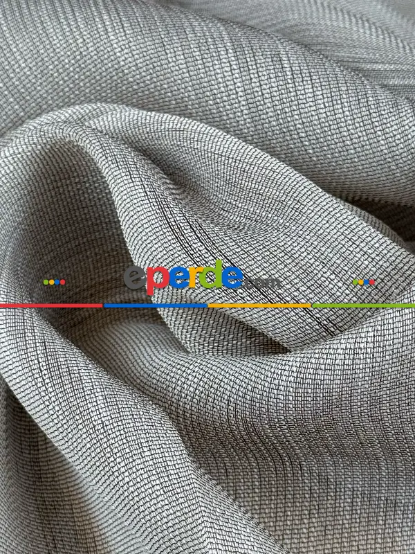 Vizon Kahve Keten Düz Tül Perde - Ağır Gramajlı Premium