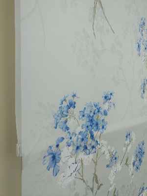 Fantazi Stor Perde Özel Yakma Serisi- Mavi-ekru