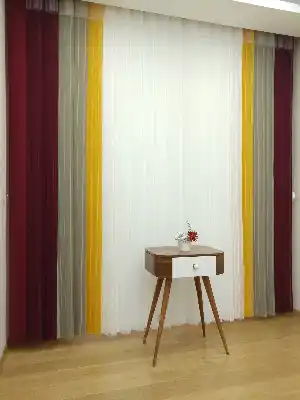 1. Kalite Çizgili Tül Dikey Zebra Perde - Ft-35 Bordo , Ft-09 Elegans , Ft-16 Hardal , Ft-02 Ekru- Bordo-ekru-açık Vizon-hardal