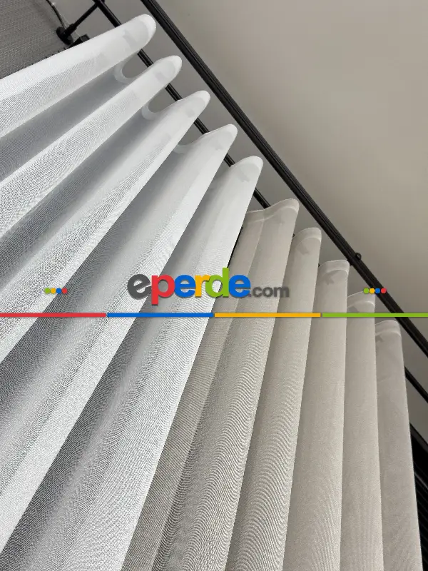 Ekru Düz Tül Perde Premium Serisi