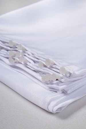 1.kalite Gramajlı Beyaz Saten Güneşlik Perde