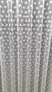 Puantiyeli Desen Çocuk Ve Genç Odası Tül Perde