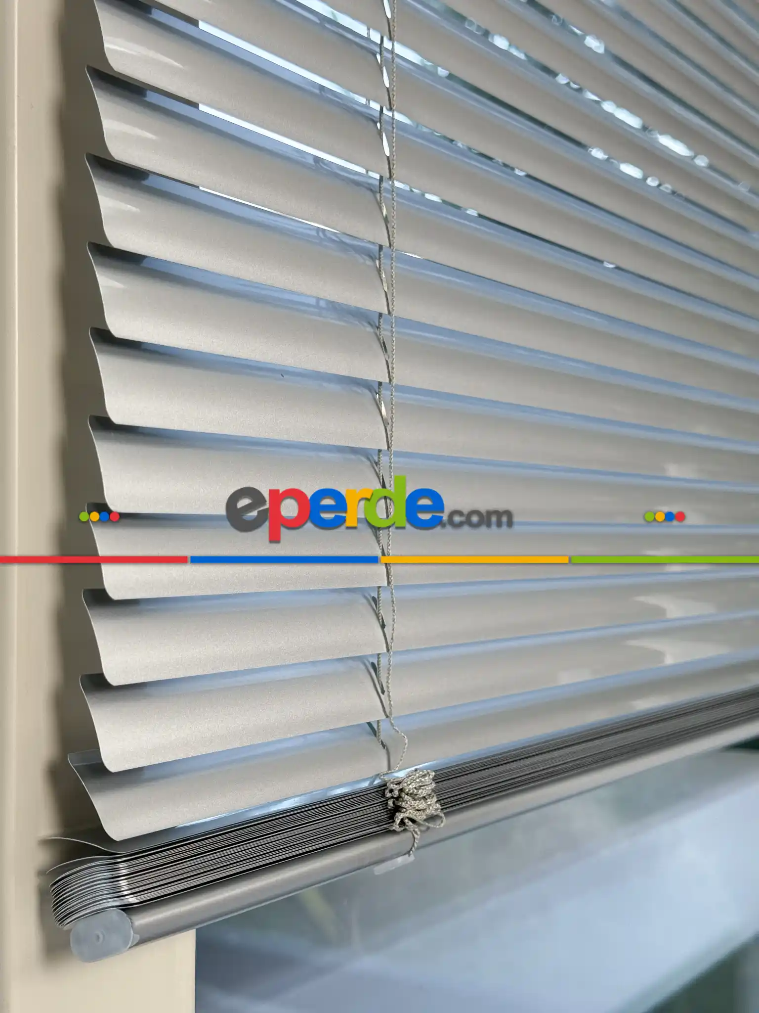 Metalik Gümüş Alüminyum Jaluzi Perde - 25mm