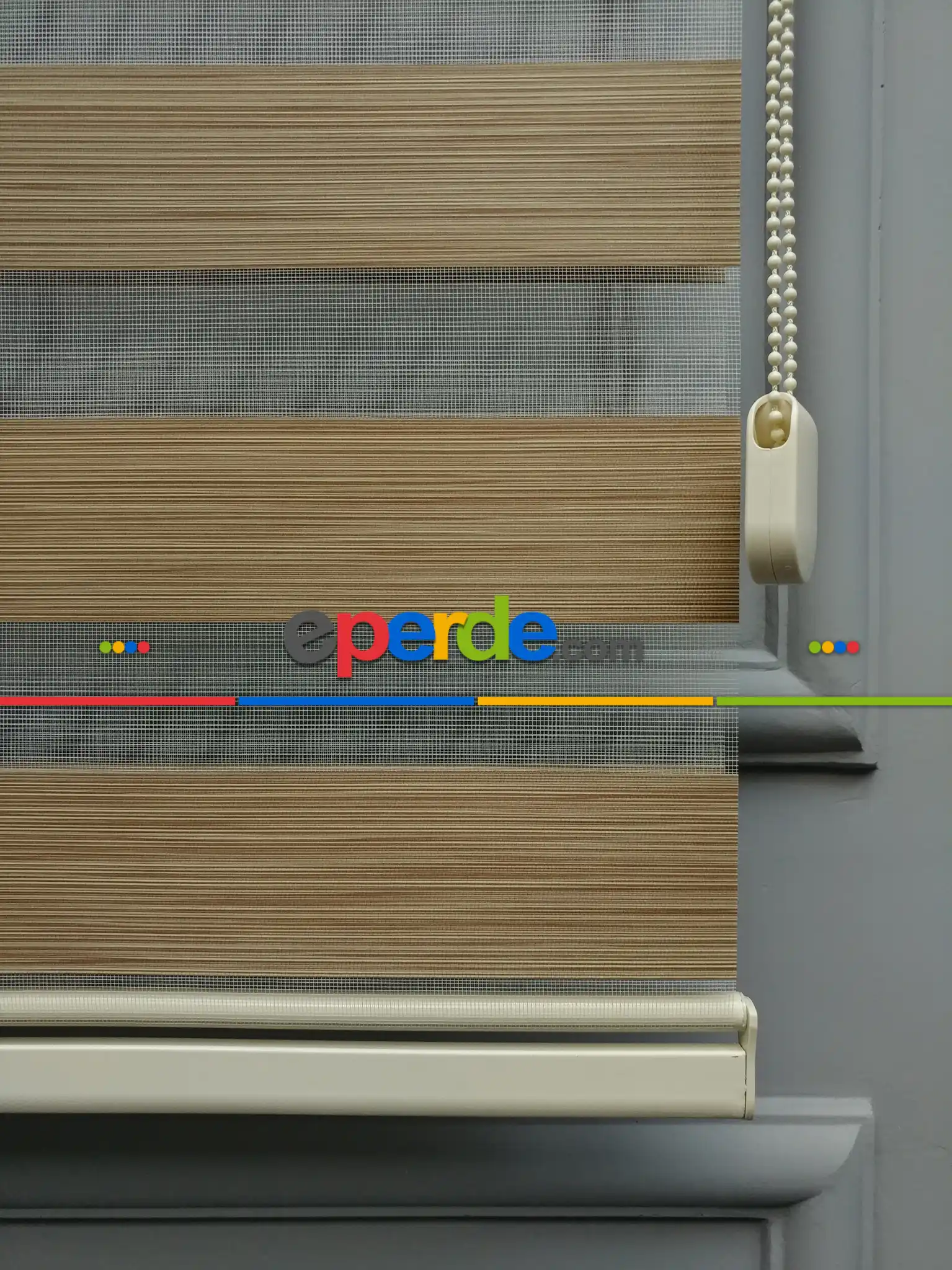 2025 Sezonu - Zebra Perde - Bambu Zebra Perde- Kahve Açık