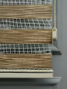 2025 Sezonu - Zebra Perde - Bambu Zebra Perde- Kahve Açık