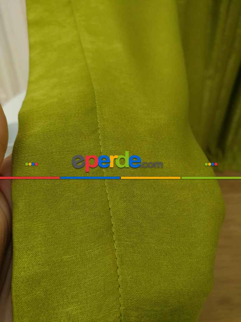 Soft Fıstık Yeşili Fon Perde Geniş En (285)- Fıstık Yeşili