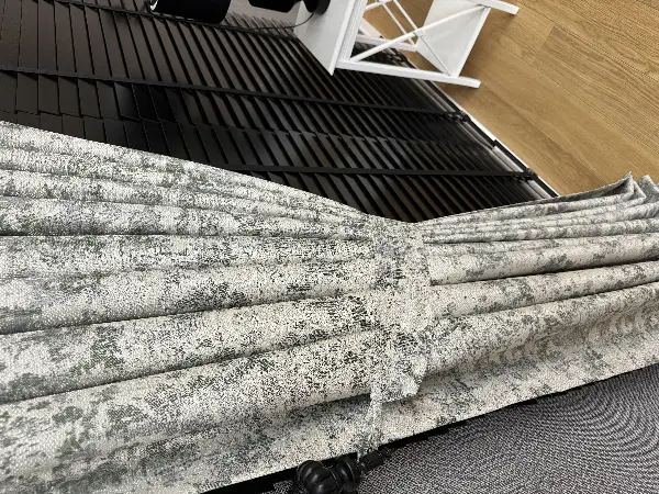 Salon Yeşil Bej Rengi Duz Jakar Fon Perde (150)- Yeşil Koyu Yeşil