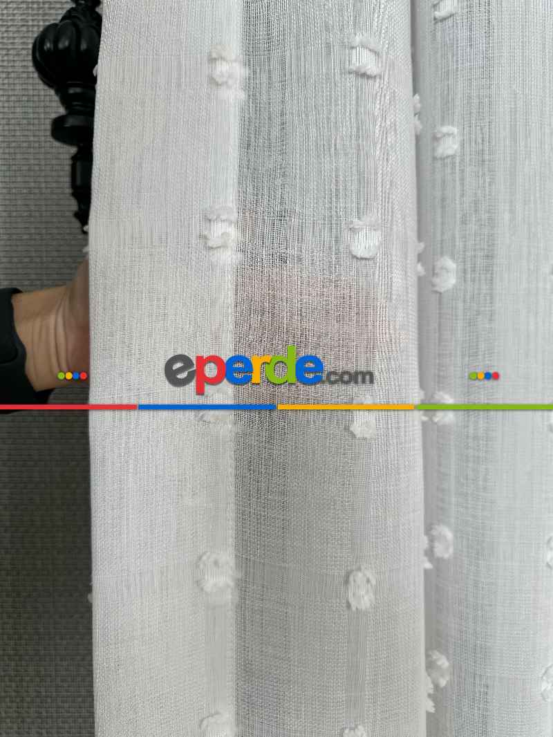 Kabartmalı Tül Perde, Premium Seri, Kurşunlu Tül