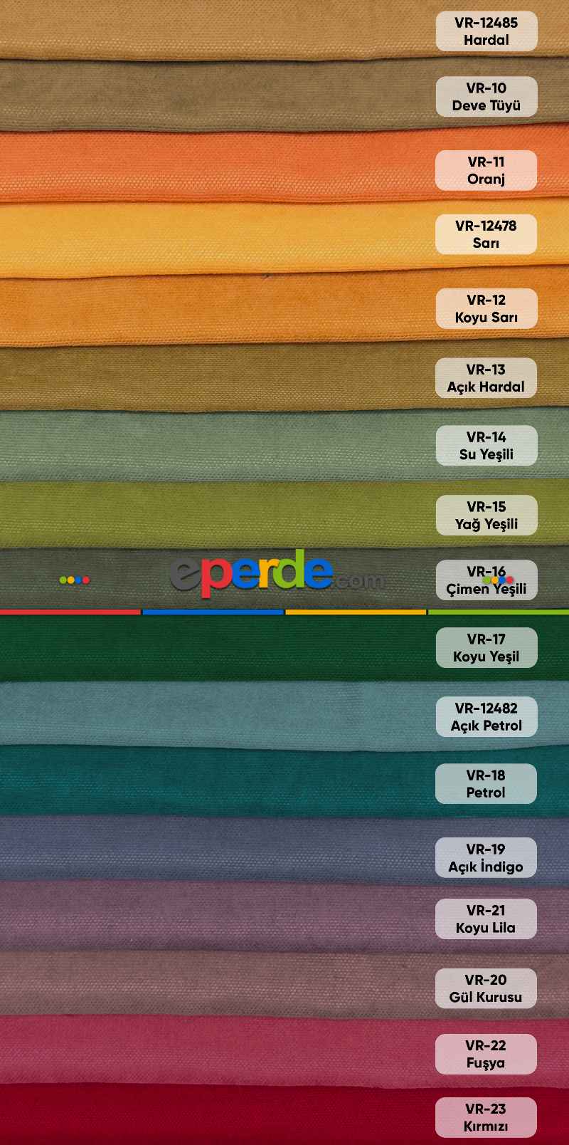 Bebek Odası Düz Atlantik Fon Perde 22 Farklı Renk Dökümlü ( Özel Ölçü Sipariş )