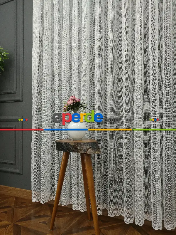 Genç Odası - Örme Tül- Ekru Lila Marka