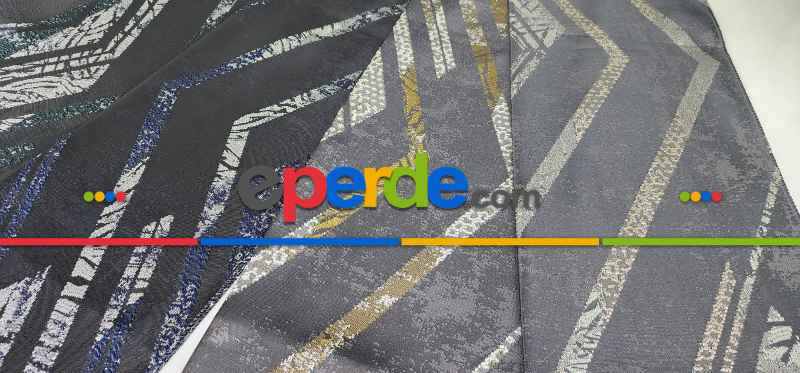 Gri Altın Renk, Taç Marka Milona Gri Geometrik Pano Fon Perde, Adet Fiyatıdır, İstediğiniz Boy Ölçüsünde Dikilir, Eni 70 İla 100cm Arası Seçenekler, Sık Piledir 70cm X 290cm 