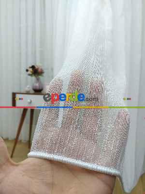 Ütü İstemeyen Şantuk Birinci Kalite Tül Ekru Renk Kırık Beyaz- Ekru - Kurşunlu Tül