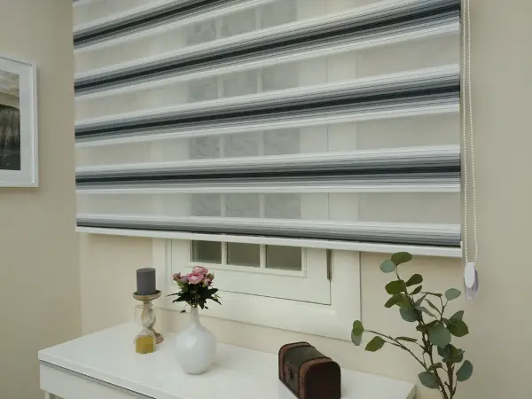 Salon Zebra Perde - Zebra Perde - Degrade Pileli Zebra ( Renk Geçişli Pileli )- Siyah