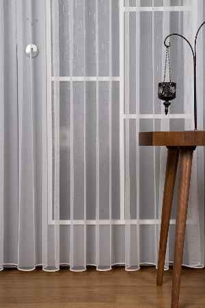 Petek Zemin Grek Tül Perde - Ekru