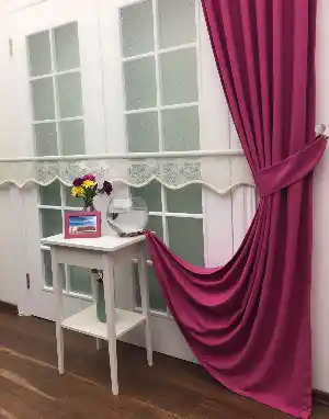 Fuşya Renk Düz Fon Perde- Fuşya