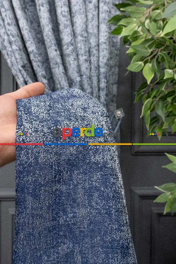 Desenli Jakar Fon Perde