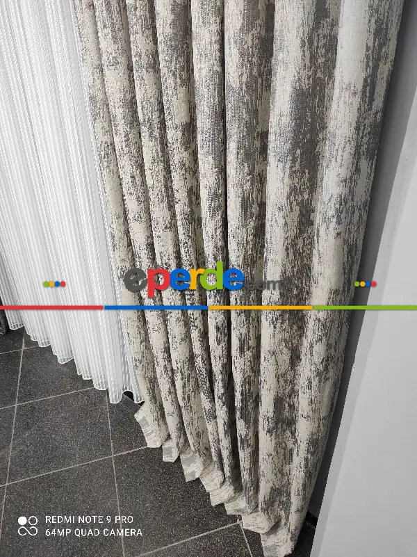 Jakarlı Fon Perde- Çok Renkli 2