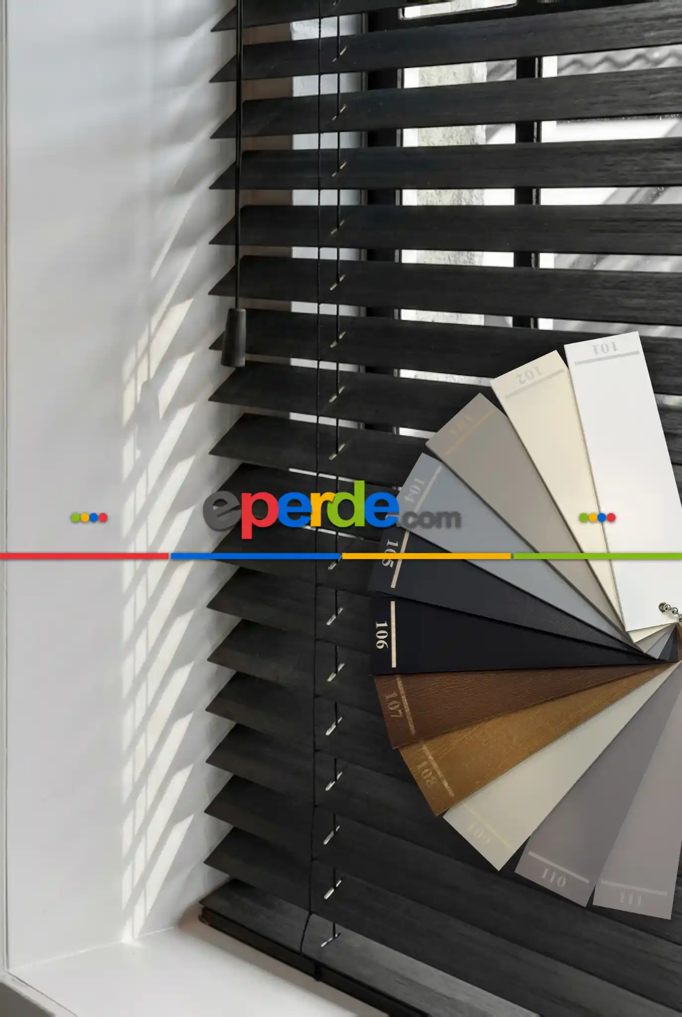 Gerçek Ahşap Jaluzi Perde - 11 Renk