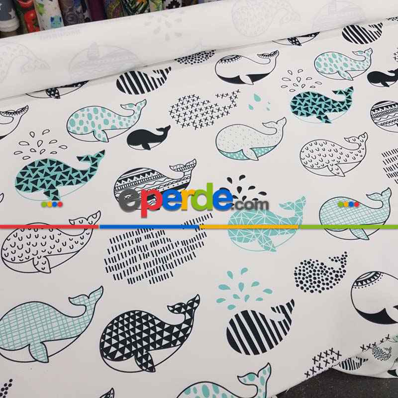 Çocuk Odası Fon Perde Evm430 _c - Kumaşı Kalındır Duck Bezi Değildir.- Siyah-Mavi-Beyaz-Çok Renkli