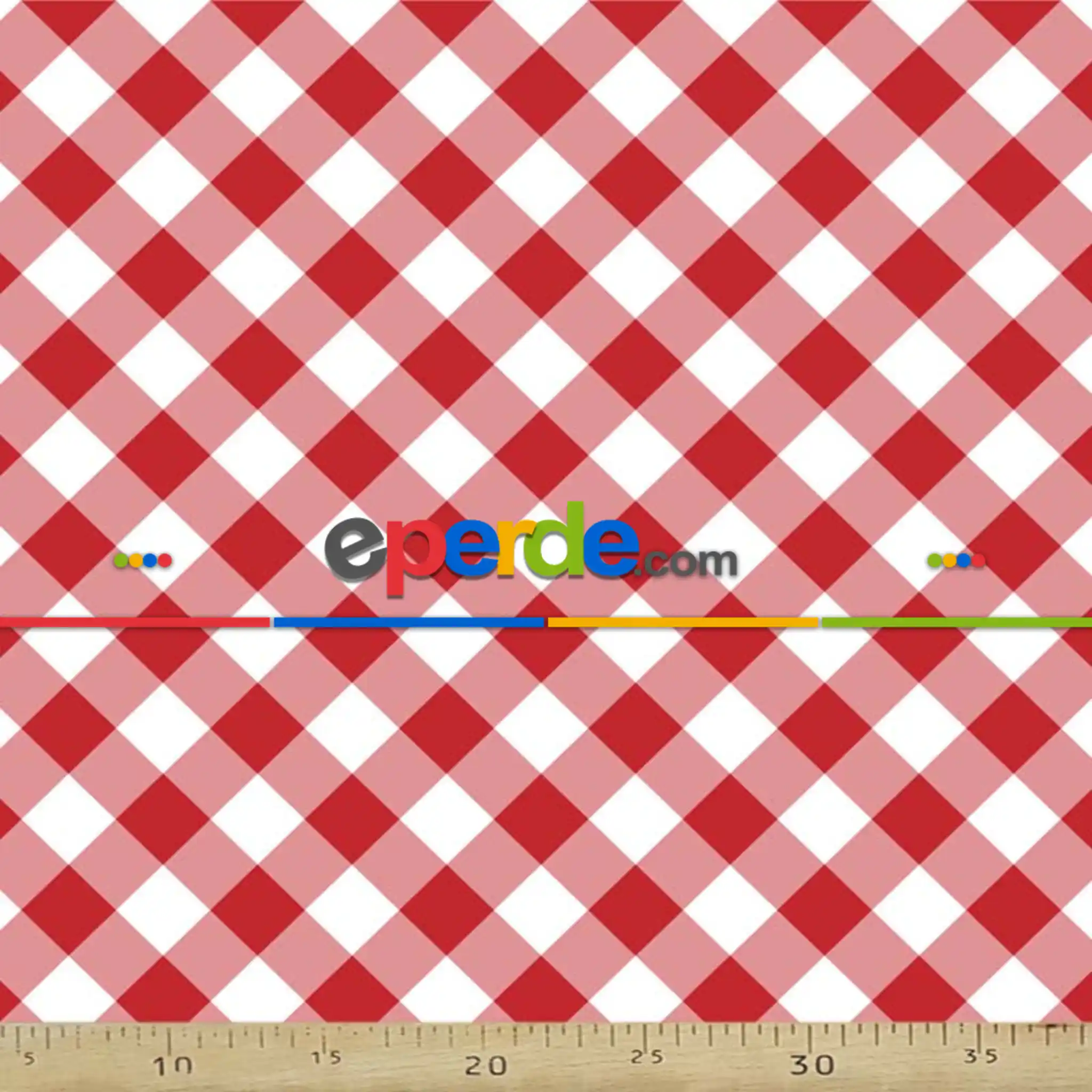 Mutfak Fon Perde Baskılı- Beyaz