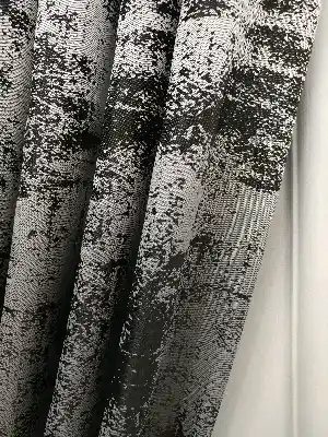 Jakar Dokuma - Spor Desenli Fon Perde- Siyah-gri Açık