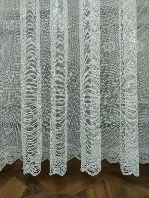 Çocuk Odası Tül Perde - Çapa Desenli Tül Perde - Kampanyalı Örme Tüller Stoklar İle Sınırlı- Ekru