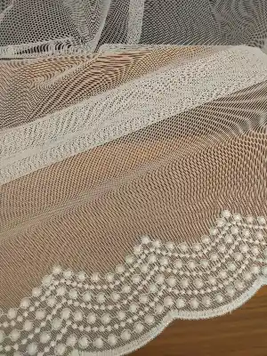 Aypeteks İnci Etek Ucu Desenli Nakışlı Greg Tül- Ekru - Roze Gold