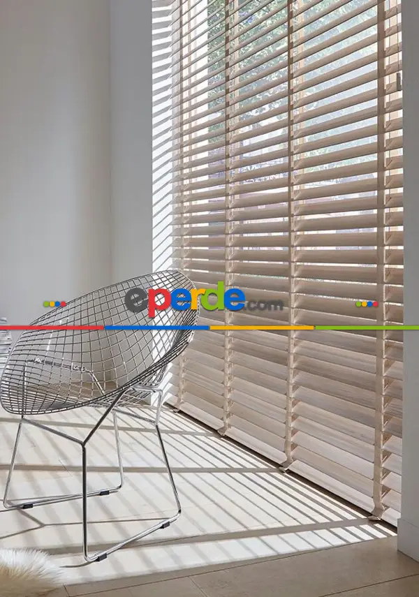 Mutfak 2025 Sezonu - 50 Mm Gerçek Ahşap Jaluzi Perde