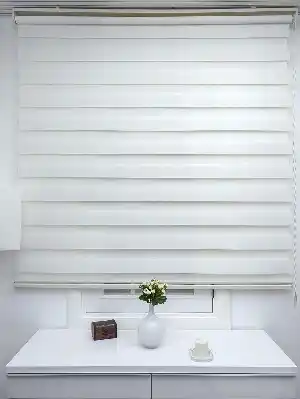Zebra Perde - Ekru Bambu- Krem Açık