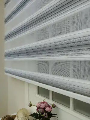 Zebra Perde - Degrade Renk Geçişli Pileli Zebra Perde- Gri-füme-antrasit