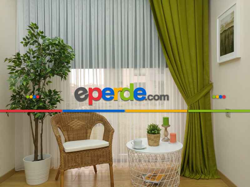 Soft Fıstık Yeşili Fon Perde Geniş En (285)- Fıstık Yeşili