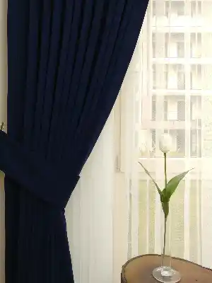 Lacivert Düz Sade Fon Perde Dökümlü ( En 150cm Dökümlü Fon )- Lacivert