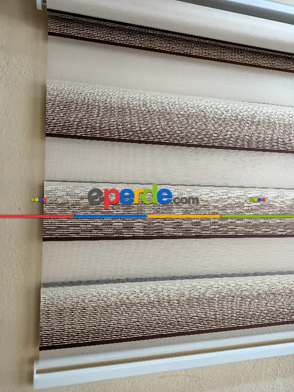 Mutfak - Elit Zebra Perde Renk Geçişli Kahve 806