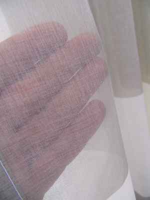 Oturma Odası - Şerit Desenli Keten Tül Perde- Sütlü Kahve