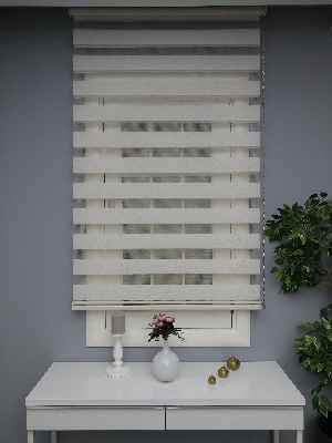 Mutfak- Krem Perle Home Düz Zebra Perde