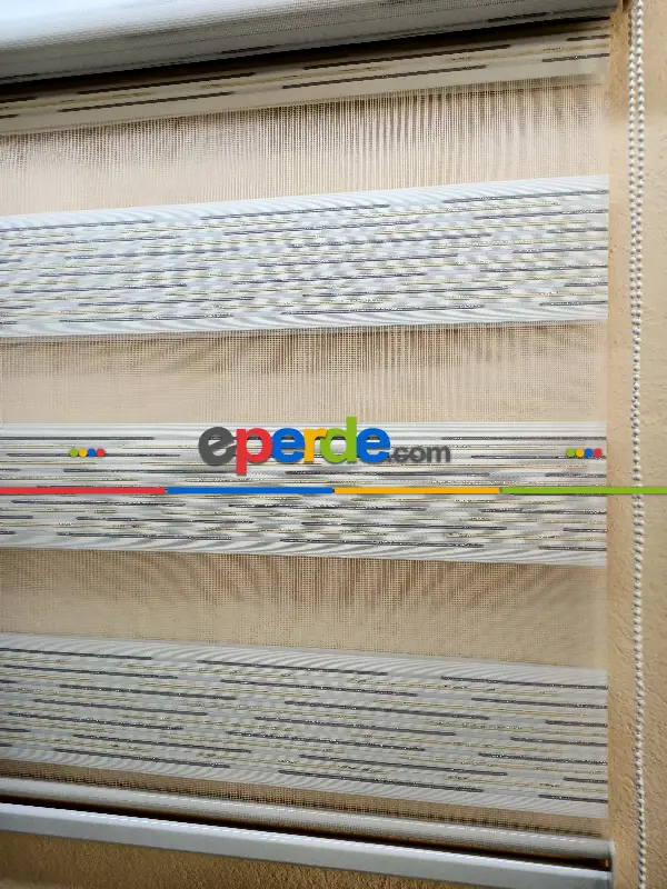 Elit Lüx Mikro Pilise Zebra Perde- Gri-füme-antrasit-beyaz-krem