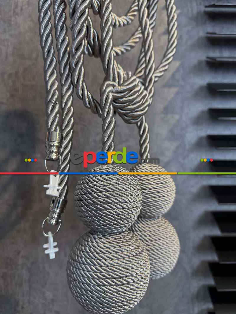 Gri Braçol Perde Bağı